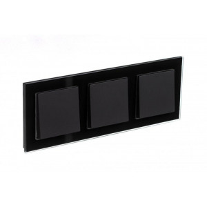 Рамка 3-м AtlasDesign Nature стекло черн. SE ATN321003