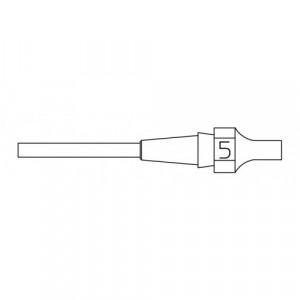 XDSL 5 desolder tip 1.8x3.3 L=10.5mm, Распаивающая насадка для паяльников DSX 120/WXDP 120/WXDW 120, 1,8х3,3мм L=10,5мм