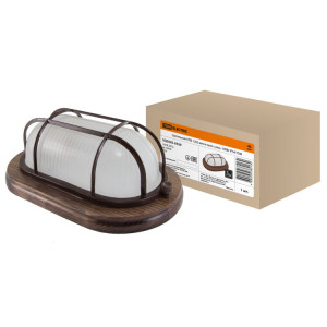 Светильник НПБ1202 венге овал с реш. 100Вт IP54 SQ0303-0439