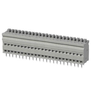 TBL009V-254-23GY-2GY, Фиксированные клеммные колодки Terminal block, screwless, 2.54, Vertical, 23, Gray w Gray Button