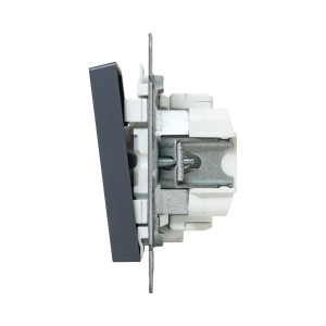 Механизм выключателя, одноклавишный, с подсветкой, графит Эпика EKF UP1-SWG-14