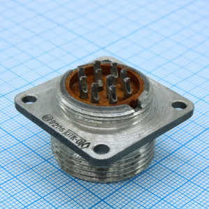 2РМДТ24Б10Ш5В1В, Соединитель  цилиндрический низкочастотный негерметичный