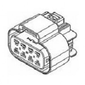 15326654, Автомобильные разъемы 8P Fem Blk Conn Assy GT 280 Series 25Amps