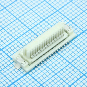 525883075, Межплатный соединитель SlimStack, шаг 0,80 мм, розетка плавающего типа, высота 5,50…8,00 мм, 30 цепей, без бобышки