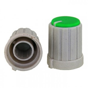 RR4853 (6MM КРУГ ЗЕЛЕНЫЙ), Ручка приборная RR4853 (6 мм круг зеленый), на вал с зубцами