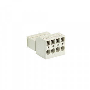 Вилочный разъем на кабель 8513 SUFK/4 OB, Вилочный разъем, прямой, на кабель, шаг: 3.5 мм, 4 полюса, фиксация провода винтовая, исполнение: без маркировки, 250V, 8А, цвет: серый