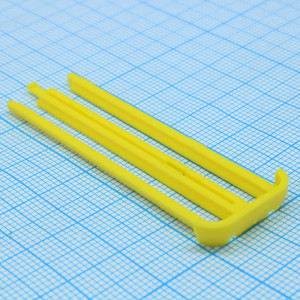 368382-1, Аксессуар соединительный фиксатор желтый прямой стеклонаполненный полибутилентерефталат коробка