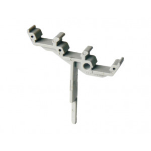 Держатель маркировки UJ5 5-3, Держатель маркировки, 3 слота для шильдиков, для клемм 2,5 мм кв., цвет: серый тип монтажа: в гнездо для маркировки