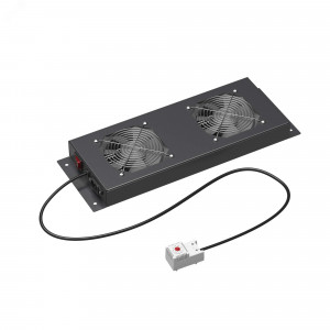 Потолочный модуль 2 вентилятора с термостатом для крыши навесных и напольных 19