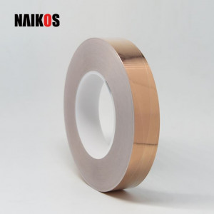 NKS-CA060 20мм х 50м, Токопроводящая EMI медная клейкая лента, толщина 0,06мм, ширина 20мм, длина в рулоне 50м.