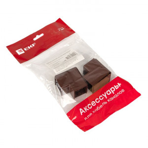 Поворот 90 гр. (25х25) (4 шт) темное дерево EKF-Plast