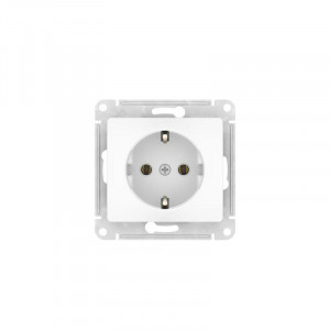 Розетка Glossa 16А с заземл. быстрозажим. клем. механизм бел. SE GSL000143S