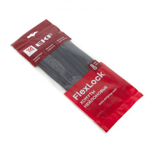 Хомут P6.6 2.5х200 FlexLock стандартный черн. (уп.100шт) PROxima plc-fl-ctsb-2.5x200