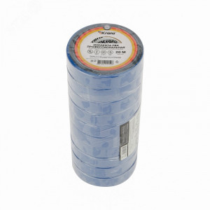 Изолента ПВХ KRANZ профессиональная, 0.18х19 мм, 20 м, синяя 10шт KR-09-2805