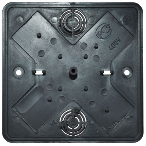 Коробка расп. КМ о/п 100х100х29мм черная UKO10-100-100-029-K02-E