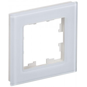 Рамка 1-м BRITE РУ-1-2-БрБ стекло бел. BR-M12-G-K01