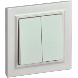 BRITE Выключ. 2-кл. 10А в сб. ВСР10-2-0-БрЖ жемч. BR-V20-0-10-K36-F