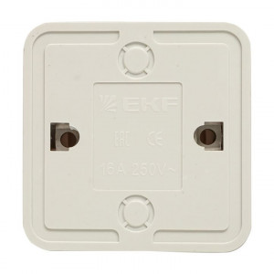 Розетка 1-мест. 10А б/з бел. с защ. штор. Рим EKF PROxima