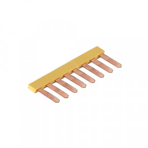 Соединительная перемычка IVB 0,5 WK4.. - 8, Соединительный мостик, для установки в зажимную клетку, толщина 0,5 мм, изолированный, 8 полюсов, для клемм: WK 4 / U; WK 4 TK, цвет: желтый