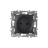 Розетка 1-м СП 2 12-2105-05 16А IP20 16AX 250В 2P механизм антрацит Б0018258