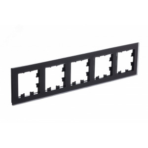 Рамка 5-м AtlasDesign Nature матов. органич. стекло черн. SE ATN331005