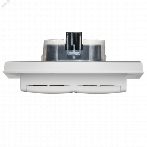 BRITE Розетка 2-местная с заземлением с защитными шторками и крышкой 16А в сборе IP44 РСбш12-3-44-БрАБ арктический белый IEK BR-R26-16-44-K91-F