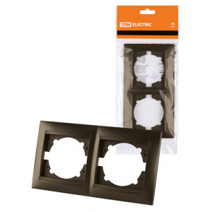 Рамка 2-х постовая горизонтальная бронза "Лама" SQ1815-0730