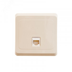 Розетка компьютерная 1-м СП Этюд RJ45 кат.5E крем. SE KOMC-001K