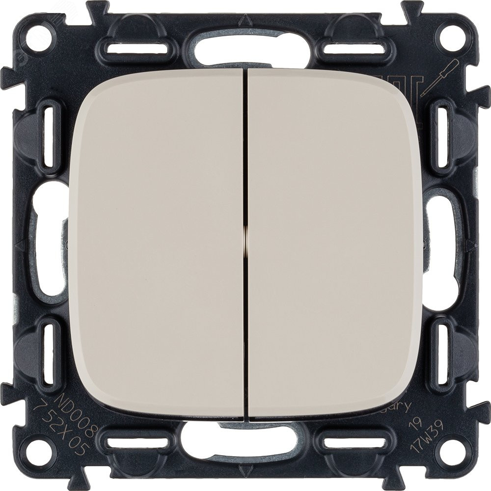 Изображение товара Выключатель 2-кл. СП Valena Allure 10А IP20 с лицевой панелью безвинтов