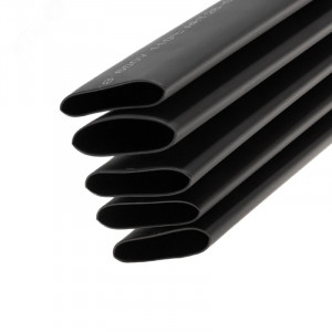 Трубка термоусадочная СТТК (3:1) 24/8 черная, двустенная клеевая термоусаживаемая трубка в метровой нарезке