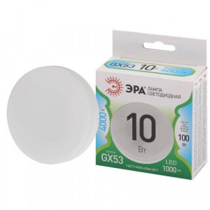 Лампа светодиодная LED 10 Вт 1000Лм 4000К таблетка (GX53) нейтральный GX53 220-240В LED GX-10W-840-GX53 Green Line Б0066985