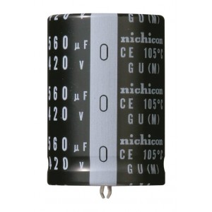 LGU2G471MELC, Конденсатор алюминиевый  электролитический 470мкФ 400В ±20% (35 X 40мм) защелкиваемые выводы 10мм 1900мА 3000час 105°С россыпь