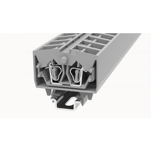 Проходная клемма WS2.5T-DIN15-01P-11-00Z(H), Проходная клемма, 4 точки подключения, тип фиксации провода: пружинный, номинальное сечение: 2,5 мм кв., 24А, 800V, ширина: 10 мм, цвет: серый, тип монтажа: DIN35