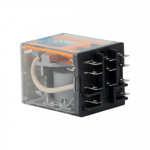 Реле миниатюрное силовое, 3CO, ком. ток 16А, AgSnO, напряжение 24V DC,опция: тест-кнопка+светодиод+защитный диод IR-24DC-3CO-D