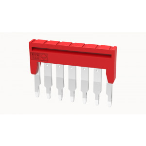 Соединительная перемычка DFB7-3.5-16-00Z(H), Соединительная перемычка, 7 полюсов, изолированная, вилочная, для клемм: DS1.5, цвет: красный