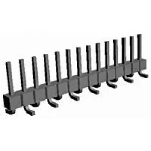 825437-8, Соединитель незащищенный 8 контакт(-ов) 2.54мм луженый угловой монтаж в отверстие картон