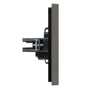 Розетка 1-м СП FORTE&PIANO FP318 10А без заземл. без защ. шторок винт. крепл. сер. IEK FP-R10-10-K03