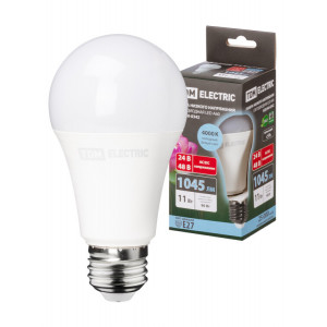 Лампа светодиодная низковольтная МО A60 11 Вт, 24-48 В, 4000 К SQ0340-0342