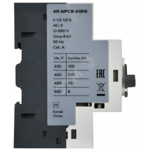 Автоматический выключатель защиты двигателя ARMAT A1 GV2P 1-1,6А IEK AR-MPCB-A1B16