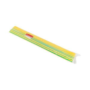 Термоусаживаемая трубка ТУТ нг 30/15 желто-зеленая в отрезках по 1м PROxima tut-30-yg-1m