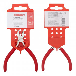 Кусачки для точных работ 115мм, никелированные, авторазжим, обливные рукоятки ПВХ, высокоуглеродистая сталь CrV