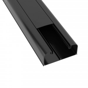 Кабель-канал 110х50 пластик с фрон. крыш. черн. 01050A