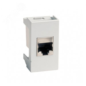 Розетка компьютерная 1-м 1мод. Viva RJ45 кат.5E экранир. бел. 45048