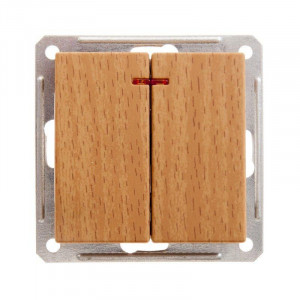 W59 2-клавишный ВЫКЛЮЧАТЕЛЬ с подсветкой, 16АХ, механизм, БУК C3(2) VS516-251-8-86