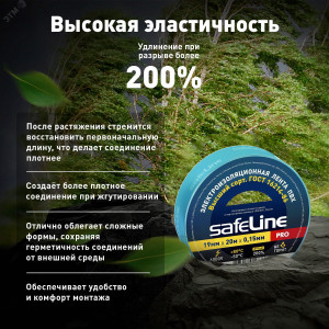 Изолента ПВХ синяя 19мм 20м Safeline 9371