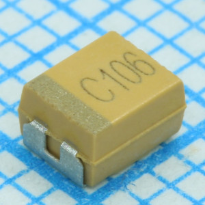 TS20001A220KBT000R, ЧИП-конденсатор танталовый 22мкФ 10В типоразмер B ±10% (3.5х2.8х1.9мм) SMD 3528-21 125°С лента на катушке