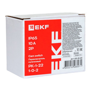 Переключатель кулачковый ПК-1-22 10А 2P -1-0-2- IP65 EKF