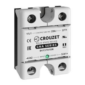 84137910N, Твердотельные реле - Промышленного монтажа Single Phase, Panel Mount, 25A, IN 4-32 VDC, OUT 280 VAC, Zero Cross