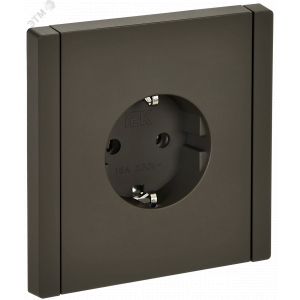 Розетка СП FORTE&PIANO FP316 16А с заземл. без защ. шторок винт. крепл. сер. IEK FP-R11-16-K03