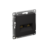 Розетка компьютерная 2-м AtlasDesign RJ45 кат.5E механизм карбон SE ATN001085